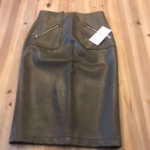 Zara Faux Leather skirt